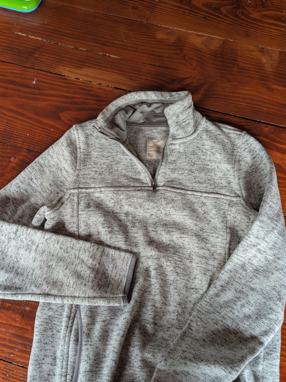 Altar'd State Light Gray Quarter-Zip Pullover